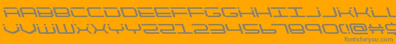 Fonte quicktechleft – fontes cinzas em um fundo laranja
