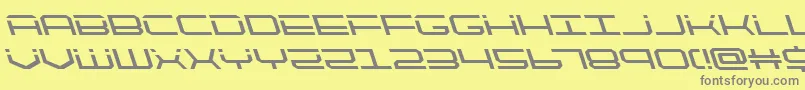 Fonte quicktechleft – fontes cinzas em um fundo amarelo
