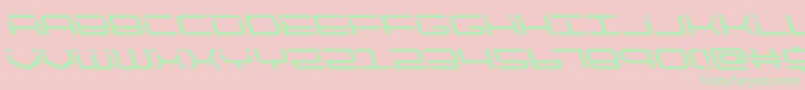 quicktechleft Font – Green Fonts on Pink Background