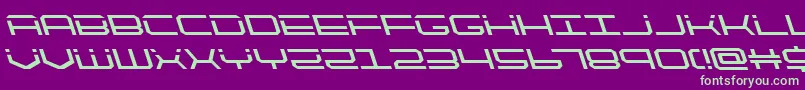 Police quicktechleft – polices vertes sur fond violet