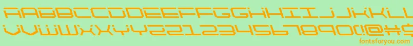 quicktechleft Font – Orange Fonts on Green Background