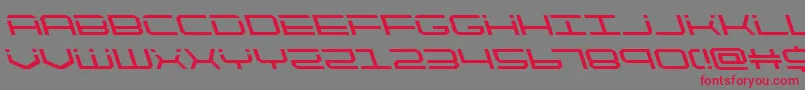 quicktechleft-Schriftart – Rote Schriften auf grauem Hintergrund