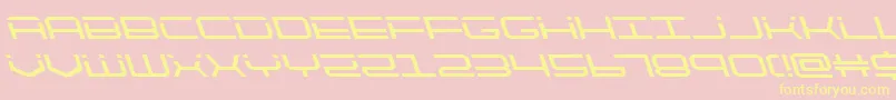 quicktechleft Font – Yellow Fonts on Pink Background