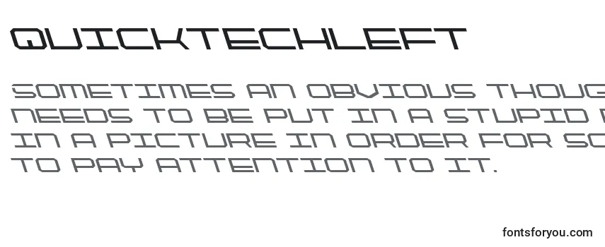 Quicktechleft Font