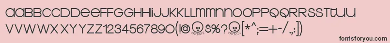 Kravt Font – Black Fonts on Pink Background