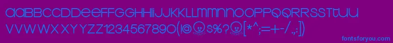 Kravt Font – Blue Fonts on Purple Background