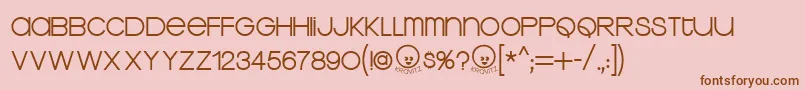 フォントKravt – ピンクの背景に茶色のフォント