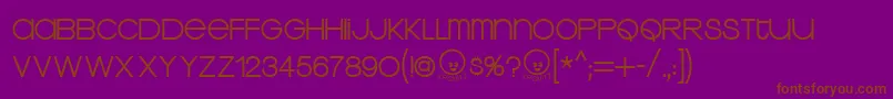 Kravt-Schriftart – Braune Schriften auf violettem Hintergrund