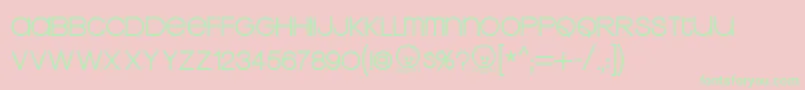 Kravt Font – Green Fonts on Pink Background