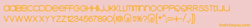 Kravt-Schriftart – Orangefarbene Schriften auf rosa Hintergrund