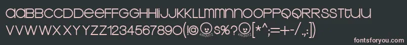 Kravt Font – Pink Fonts on Black Background