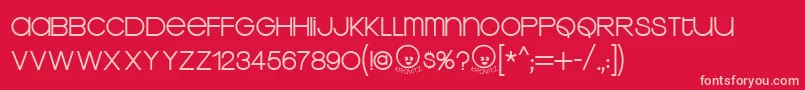 Kravt Font – Pink Fonts on Red Background