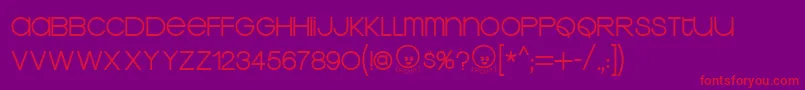 Kravt Font – Red Fonts on Purple Background