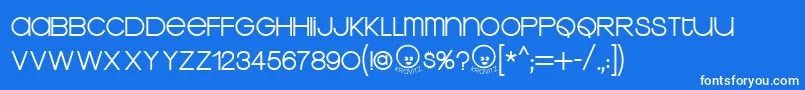 Kravt Font – White Fonts on Blue Background