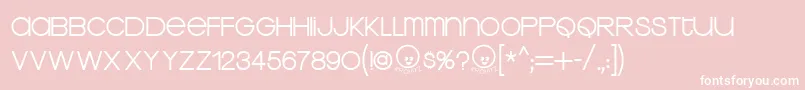 Kravt Font – White Fonts on Pink Background