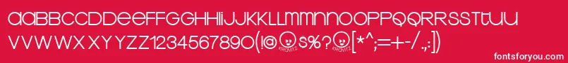 Kravt Font – White Fonts on Red Background