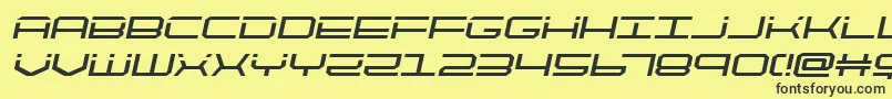 quicktechsemital Font – Black Fonts on Yellow Background