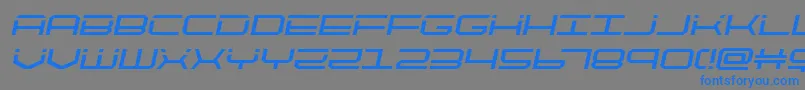 quicktechsemital-Schriftart – Blaue Schriften auf grauem Hintergrund