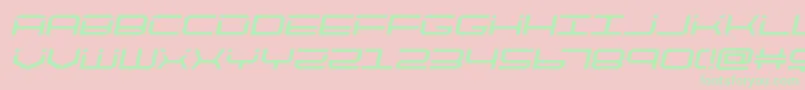 フォントquicktechsemital – ピンクの背景に緑の文字
