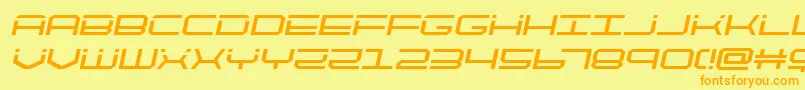 quicktechsemital Font – Orange Fonts on Yellow Background