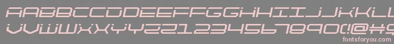 quicktechsemital Font – Pink Fonts on Gray Background