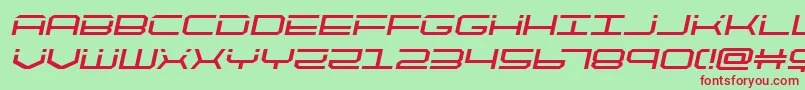 quicktechsemital Font – Red Fonts on Green Background