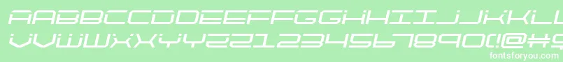 quicktechsemital Font – White Fonts on Green Background