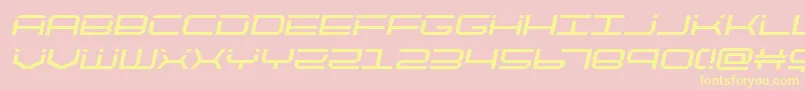 quicktechsemital Font – Yellow Fonts on Pink Background