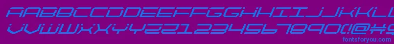 quicktechsuperital Font – Blue Fonts on Purple Background