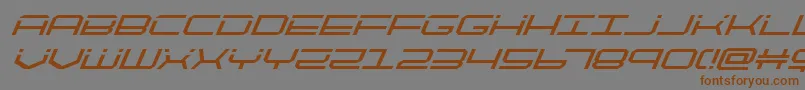 quicktechsuperital Font – Brown Fonts on Gray Background