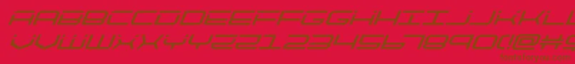 Police quicktechsuperital – polices brunes sur fond rouge