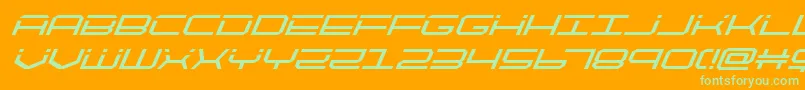 quicktechsuperital Font – Green Fonts on Orange Background