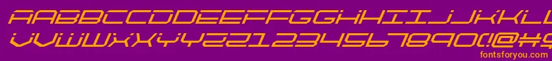 quicktechsuperital Font – Orange Fonts on Purple Background