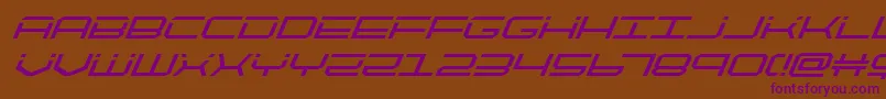 quicktechsuperital Font – Purple Fonts on Brown Background