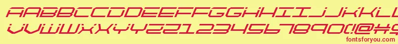 quicktechsuperital Font – Red Fonts on Yellow Background