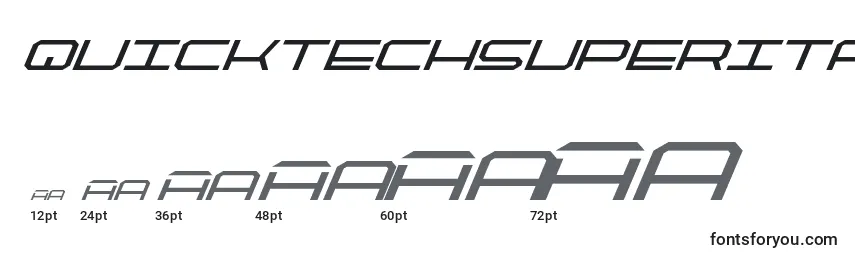 Quicktechsuperital Font Sizes