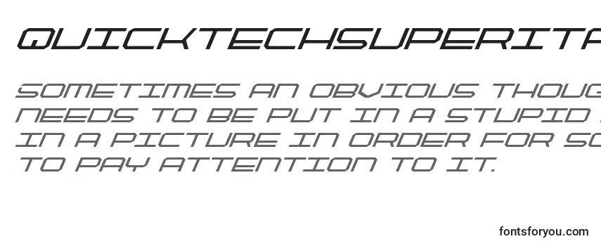 Quicktechsuperital-fontti