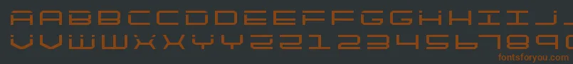 quicktechtitle-fontti – ruskeat fontit mustalla taustalla