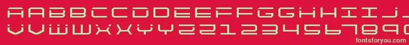 フォントquicktechtitle – 赤い背景に緑の文字