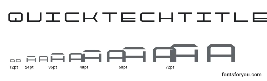 Размеры шрифта Quicktechtitle
