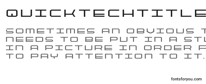 Quicktechtitle Font