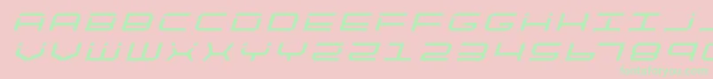 quicktechtitleital Font – Green Fonts on Pink Background