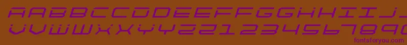 quicktechtitleital Font – Purple Fonts on Brown Background