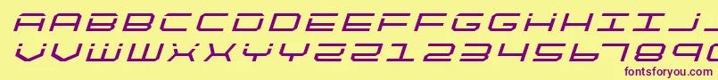 quicktechtitleital Font – Purple Fonts on Yellow Background