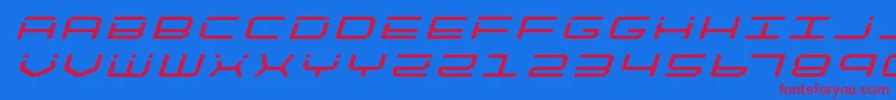 quicktechtitleital Font – Red Fonts on Blue Background