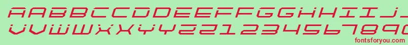 quicktechtitleital Font – Red Fonts on Green Background