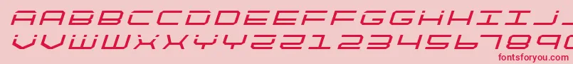 quicktechtitleital Font – Red Fonts on Pink Background