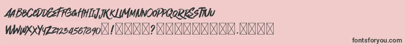 Шрифт Quickzag – чёрные шрифты на розовом фоне