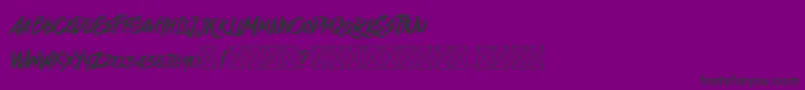 Quickzag Font – Black Fonts on Purple Background