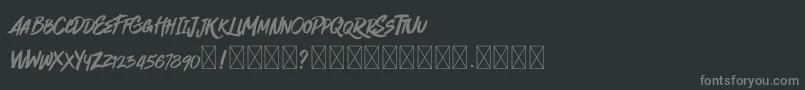 Шрифт Quickzag – серые шрифты на чёрном фоне